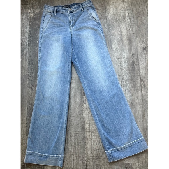 Judy Blue Jeans Mid-Rise Wide Leg Flare Boho Womens 7/28 Blue JB82401MD - Picture 3 of 10